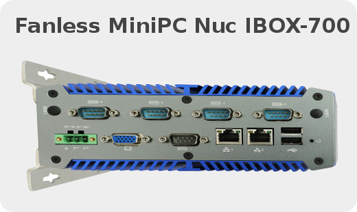 Industrial Computer Fanless MiniPC Nuc IBOX-700